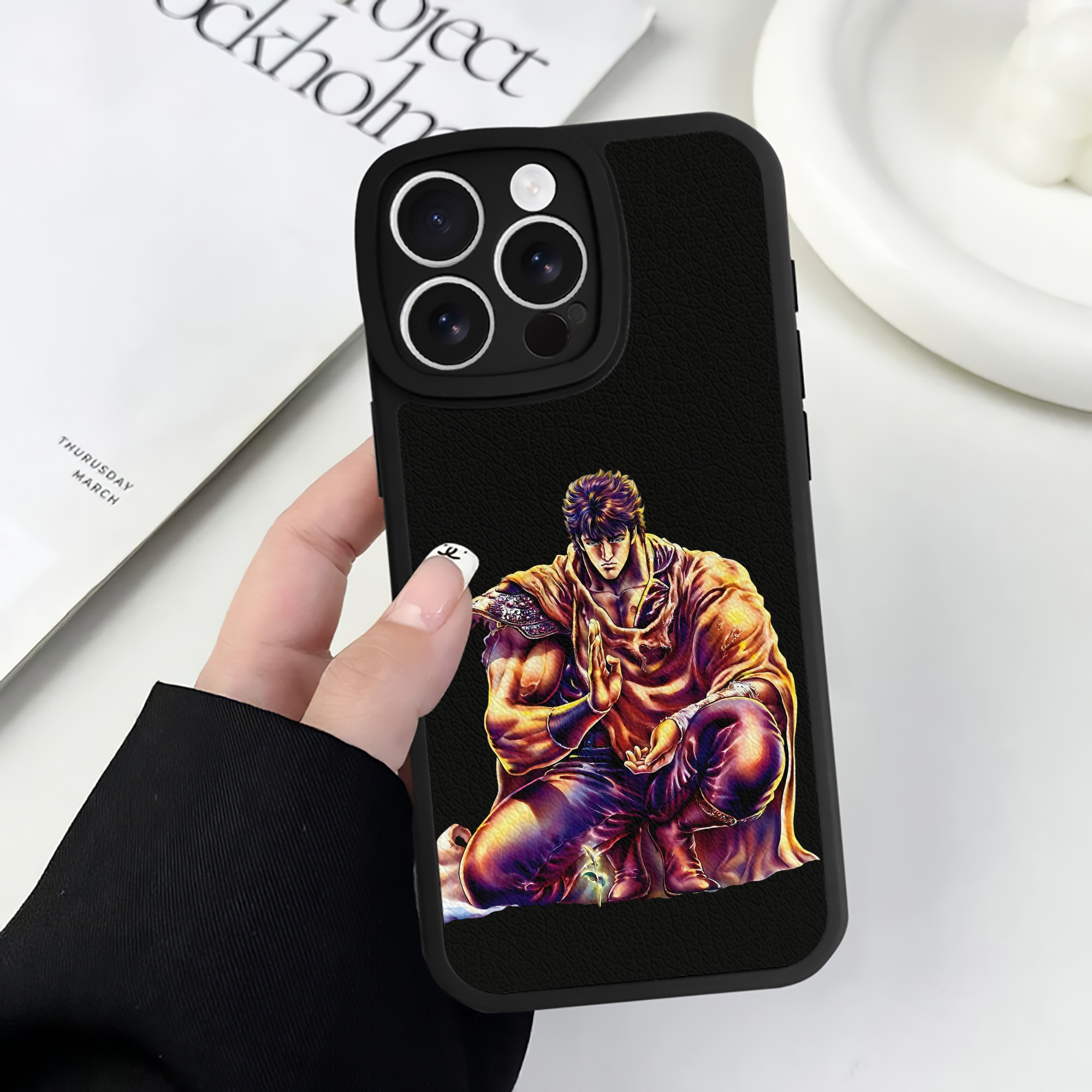 （画像用） 北斗の拳 Fist of the North Star 【iPhone 16シリーズ対応】シリコンスマホケース（レザー調） 材質：シリコン